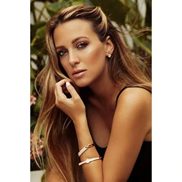 18K Gold Plated Crystal Belt Bangle Gold Swarovski Crystal Belt Bangle Bracelet - Picture 6 of 17